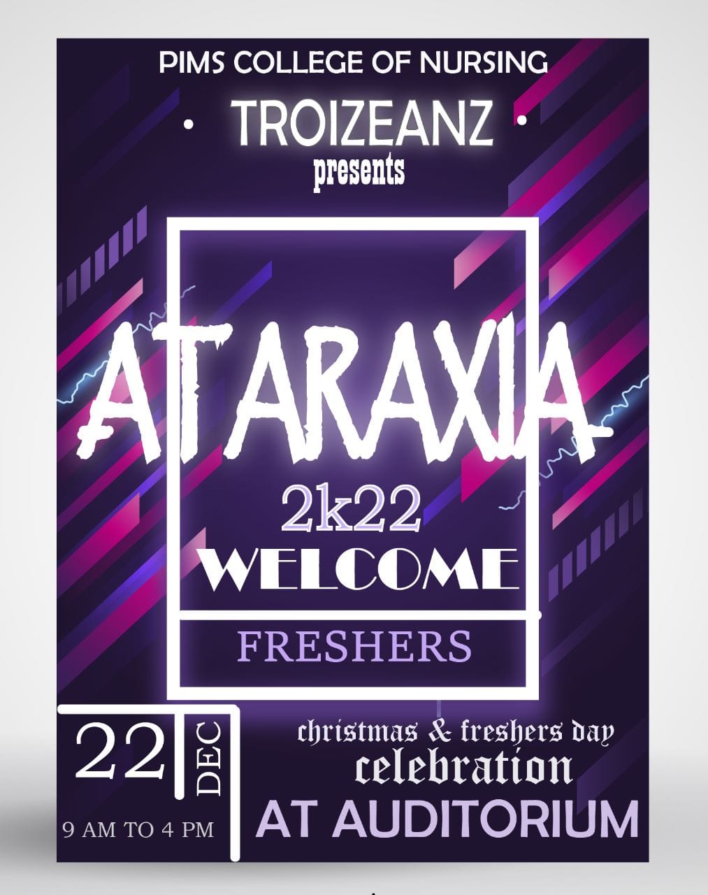 X –Mas Day Celebration 2022 & Fresher’s Day of 2nd Batch B.Sc Nursing Students